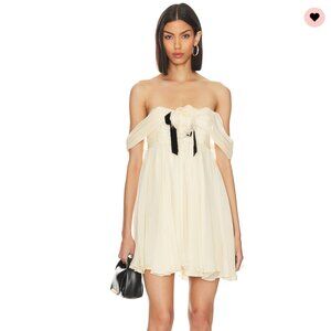 Worn-Once Stone Cold Fox x REVOLVE Stacey Mini Dress | Cream/Black | Size XL